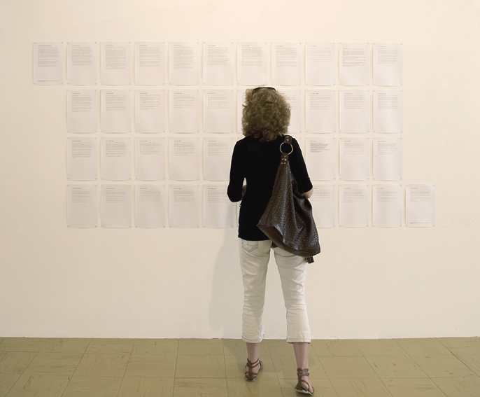 Kennedy Browne, Milton Friedman on the wonder of the free market pencil, 2009. Installation.